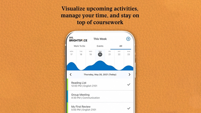 Brightspace Pulse - Visualize upcoming activities