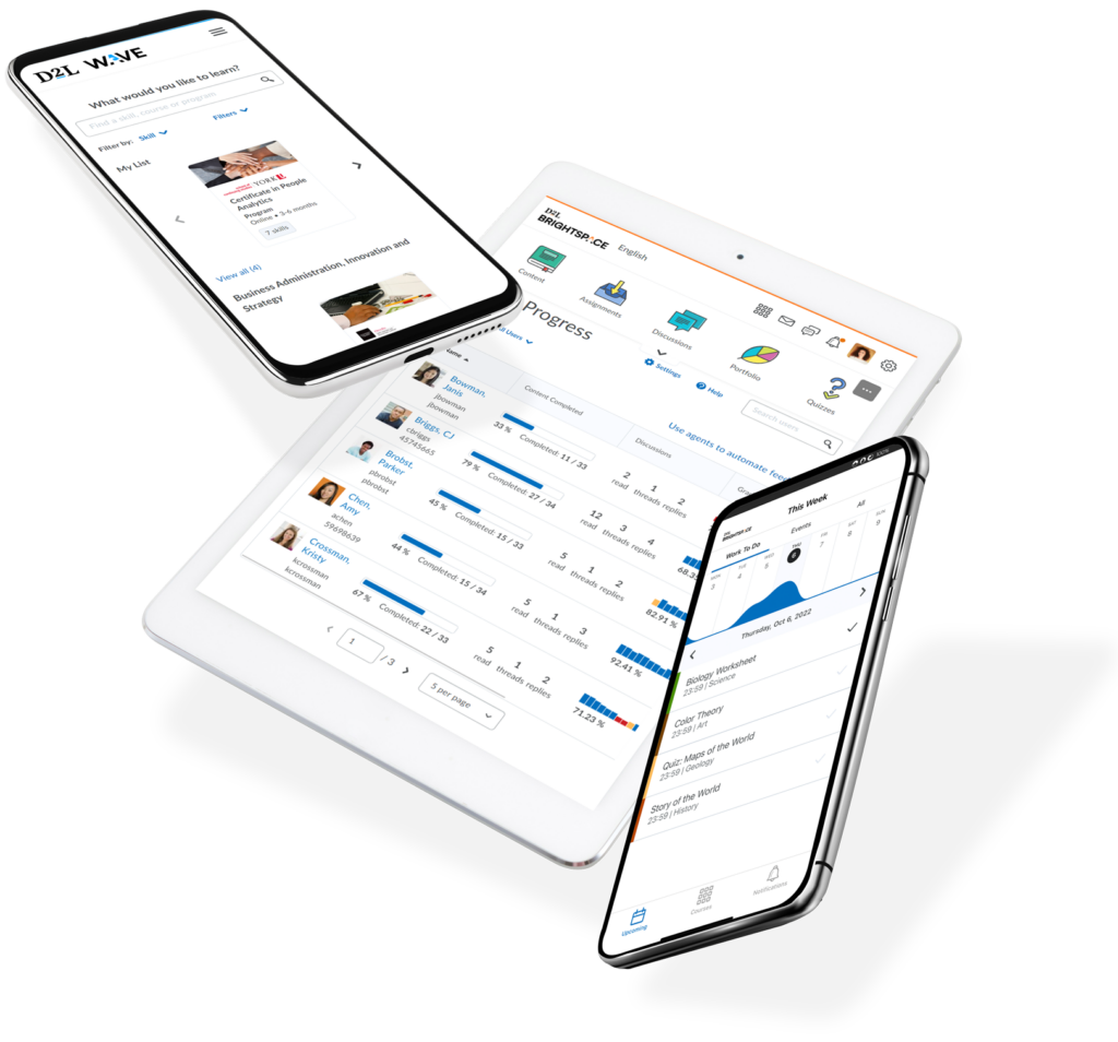 Brightspace on multiple mobile devices