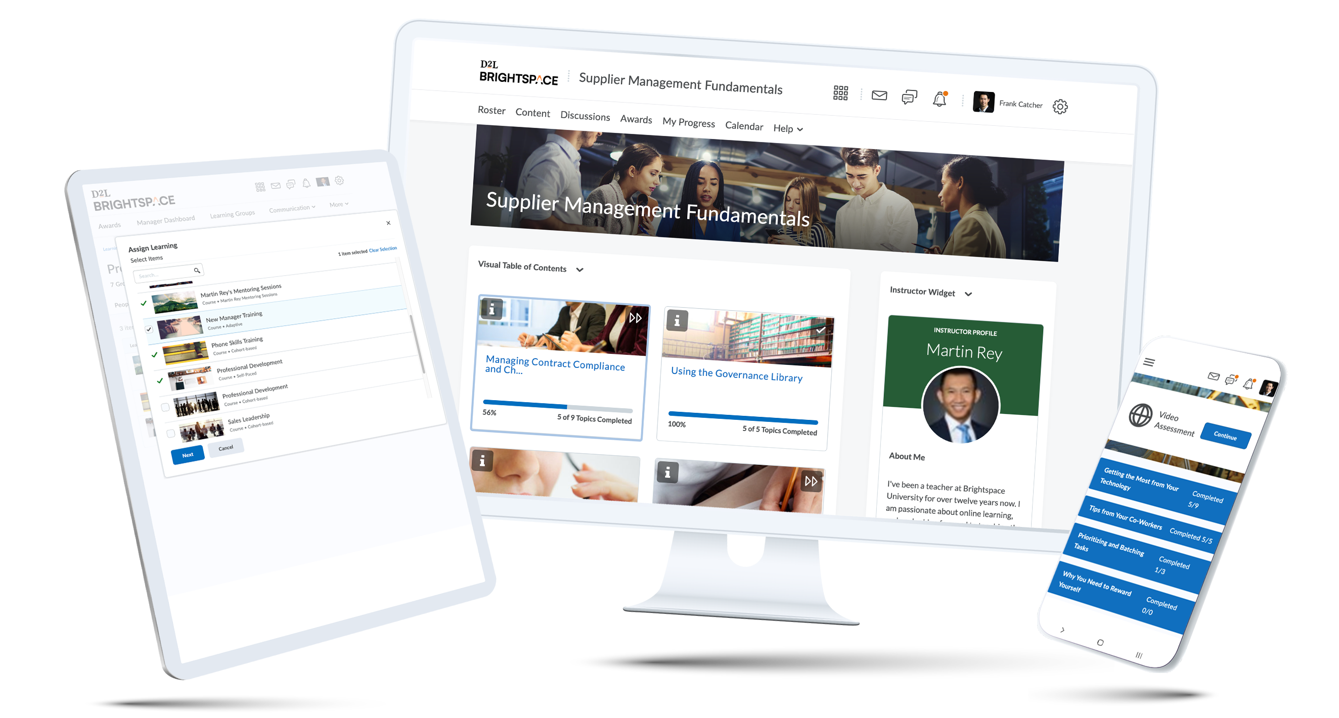 D2L Brightspace user interface