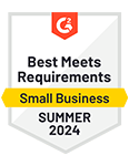 G2 Badge - Best Meets Requirements Small Business Summer 2024