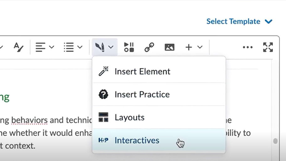 Creator+ and H5P Screenshot